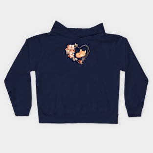 Cute Fox Floral Kids Hoodie